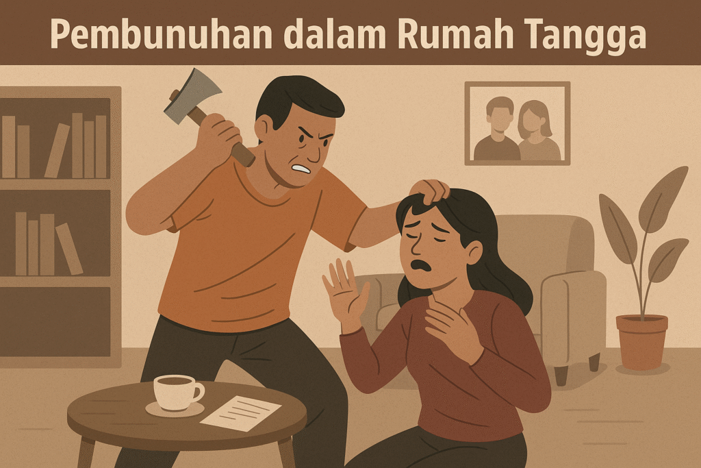 🟥 Pembunuhan Istri karena Cemburu dan Masalah Ekonomi: Analisa Hukum, Sosial, dan Solusi Keluarga Damai ilustrasi kekerasan dalam rumah tangga