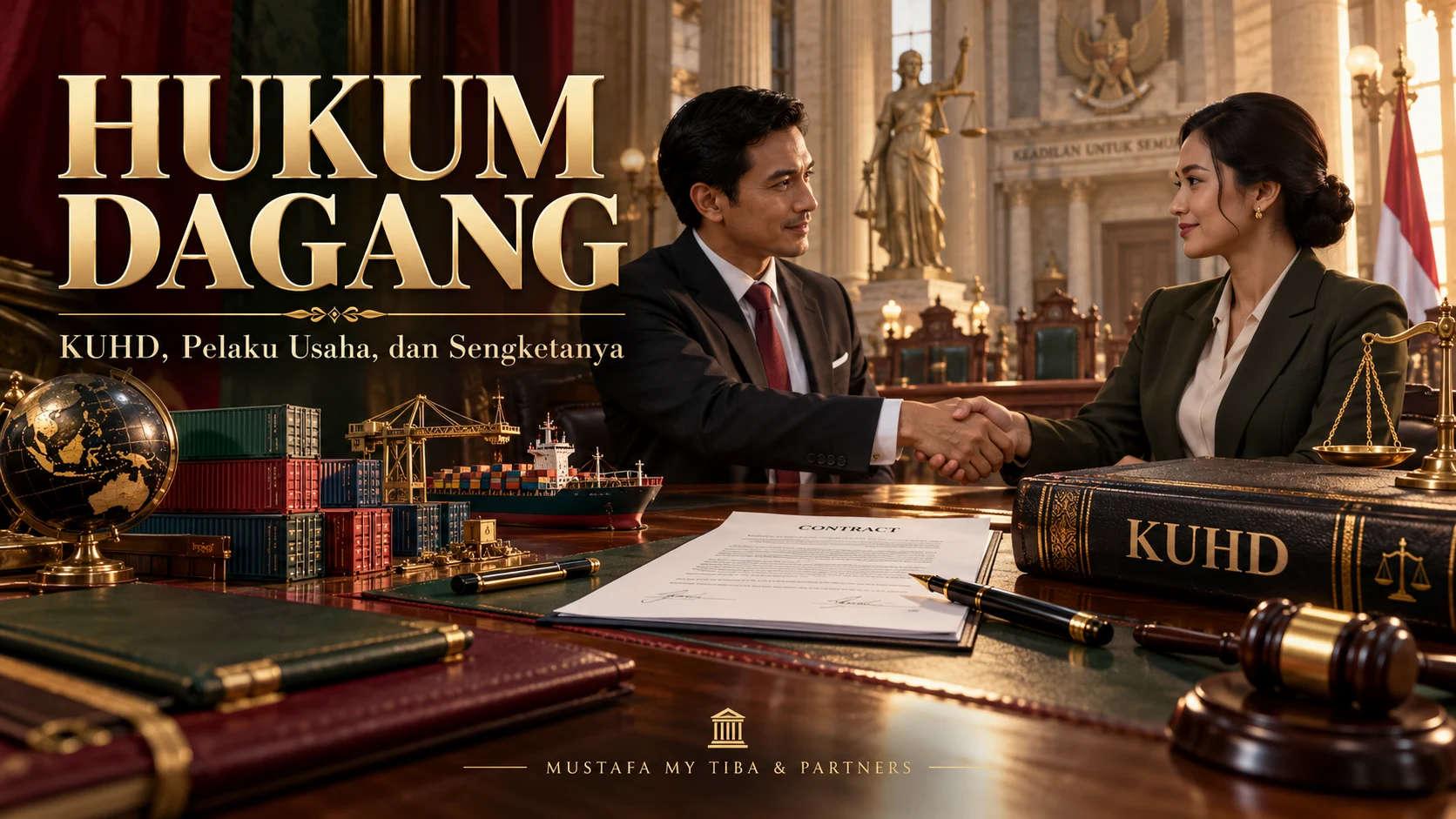 Ilustrasi 3D Hukum Dagang adalah Aturan Perdagangan: KUHD, Pelaku Usaha, dan Sengketanya